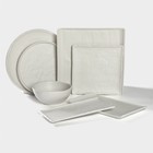 Блюдо для подачи Magistro Slate, 27.5×27.5 см, фарфор, белое - Фото 5