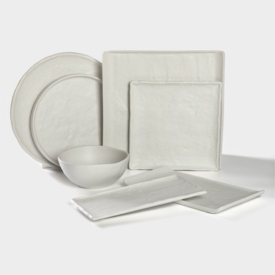 Блюдо для подачи Magistro Slate, 27.5×27.5 см, фарфор, белое