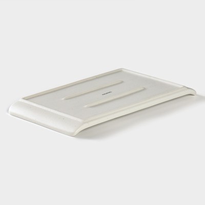 Блюдо для подачи Magistro Slate, 26.5×15 см, фарфор, белое