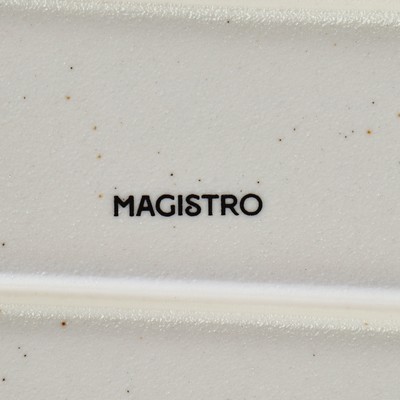Блюдо фарфоровое для подачи Magistro Slate, 30×10 см, белое
