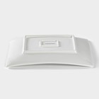 Блюдо для подачи Magistro «Квадрат Бланш», d=19 см, фарфор, белое - Фото 3