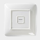 Блюдо для подачи Magistro «Квадрат Бланш», d=19 см, фарфор, белое - Фото 4