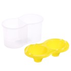 Стакан - непроливайка для рисования двойной Calligrata, 150 мл ×2, с держателем для кистей, жёлтый - Фото 3