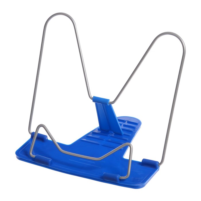 Подставка для книг Calligrata «ПРЕСТИЖ», с пластмассовым упором, европодвес, синяя - Фото 1