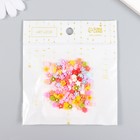 Декор для творчества пластик "Микро-цветочки цветные" набор 100 шт МИКС 0,6х0,6 см - Фото 4