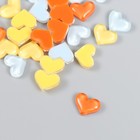 Декор для творчества пластик "Сердечки яркие" набор 30 шт МИКС 1,1х0,9х0,3 см - Фото 2