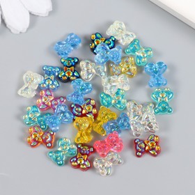 Декор для творчества пластик "Мишки-кристаллы" набор 30 шт МИКС 1х0,9х0,4 см