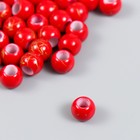 Бусины для творчества пластик "Линии на красном" набор 20 гр 1х1х0,8 см - фото 17813455