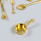 Декор для творчества PVC "Кухонная утварь" 11 предметов золото 4х2х1 см - Фото 2