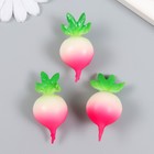 Декор для творчества PVC "Редиска" 5,3х2,5х2,3 см (комплект 3 шт) - фото 22087768