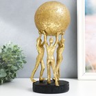 Фигурка полистоун «Атланты с шаром», под золото, 12.5×12.5×32 см - фото 22087827