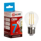 Лампа светодиодная IN HOME LED-ШАР-deco, 7 Вт, 230 В, Е27, 4000 К, 810 Лм, прозрачная 9527848 - фото 10341303