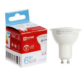 Лампа светодиодная IN HOME LED-JCDRC-VC, 6 Вт, 230 В, GU10, 6500 К, 530 Лм
