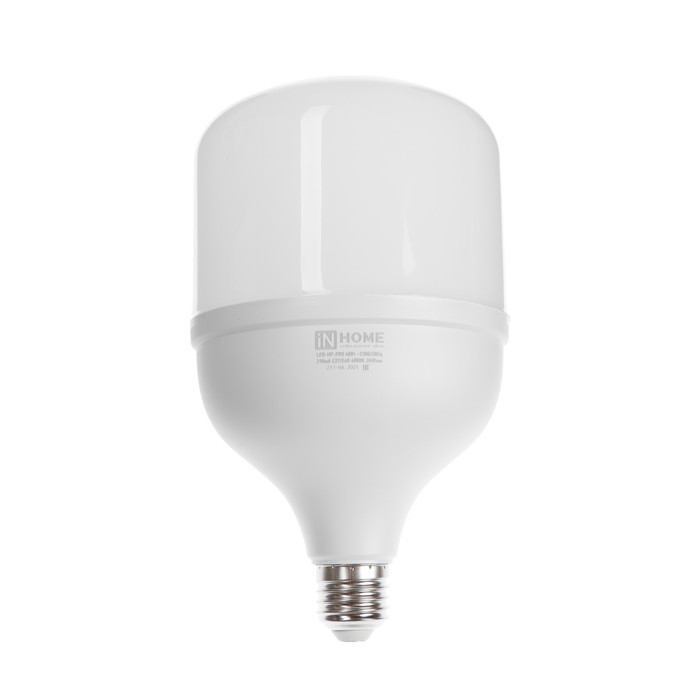 Лампа светодиодная IN HOME LED-HP-PRO, 40 Вт, 230 В, Е27, E40, 4000 К, 3800 Лм, с адаптером - фото 1926635924
