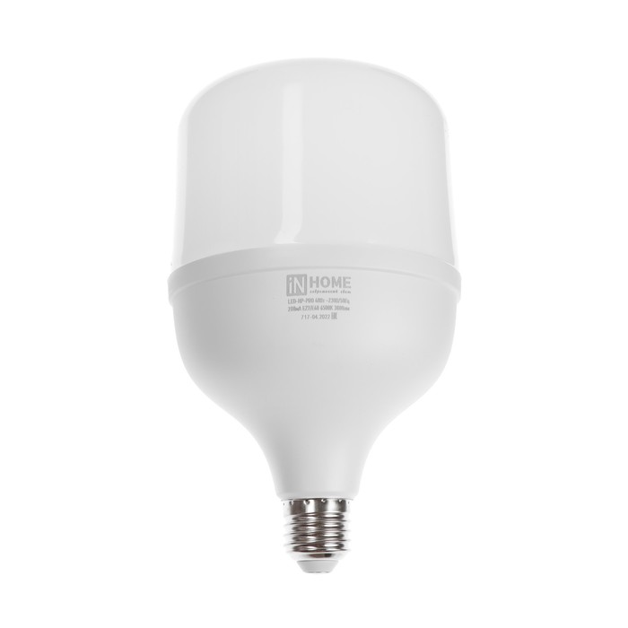 Лампа светодиодная IN HOME LED-HP-PRO, 40 Вт, 230 В, Е27, E40, 6500 К, 3800 Лм, с адаптером - фото 1907661880