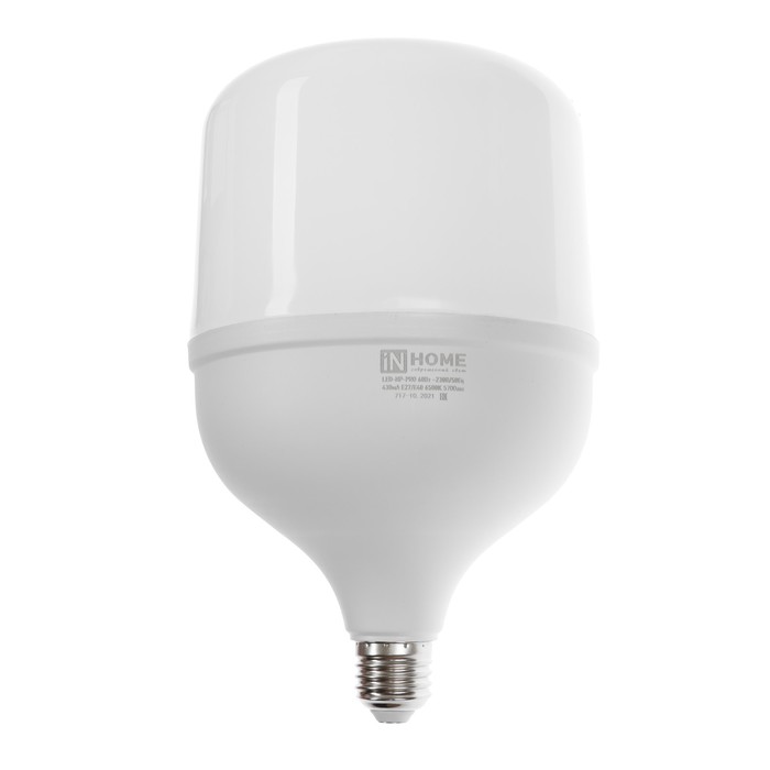 Лампа светодиодная IN HOME LED-HP-PRO, 60 Вт, 230 В, Е27, E40, 6500 К, 5700 Лм, с адаптером - фото 1907661891