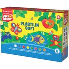 Пластилин мягкий (восковой) 8 цветов по 24 г с аксессуарами для лепки, ArtBerry "Учимся играя" - Фото 1