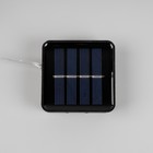 Гирлянда «Конский хвост» 10 нитей по 1 м, серебристая нить, 100 LED, свечение мульти, 2 режима, солнечная батарея - фото 6845572