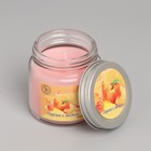 Свеча  ароматическая в стекле 6,3см, 100мл, персик с мёдом - фото 6845662