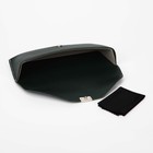 Футляр для очков на кнопке, салфетка, цвет тёмно-зелёный - фото 22088453