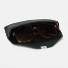 Футляр для очков на кнопке, салфетка, цвет тёмно-зелёный - фото 22088454