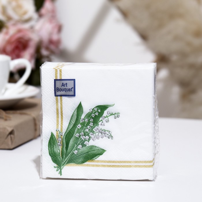 Салфетки бумажные «Ландыши», 20×20, 2 слоя, 30 шт - Фото 1