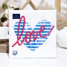 Салфетки бумажные "Арт Букет" Сердце любви, 3 слоя,33x33, 20 листов - фото 10342296