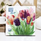 Салфетки бумажные Bouquet Home Collection Classic, Весенний букет , 3 слоя,33x33, 20 листов 9526387 - фото 10342304