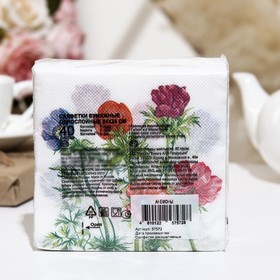 

Салфетки бумажные Desna Design "Анемоны",1 слоя,24x24,40 листов