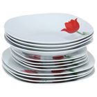 Набор столовый Доляна «Тюльпаны», 20 предметов: 4 тарелки d=20 см, 4 тарелки d=23 cм, 4 тарелки d=24 cм, 4 чашки, 180 мл, 4 блюдца - Фото 4