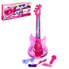 Игрушка музыкальная гитара «Играй и пой», с микрофоном, звуковые эффекты, цвета МИКС, уценка - фото 2611304