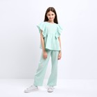 Комплект (блузка и брюки) для девочки MINAKU цвет бирюзовый, рост 152 см - фото 10342427