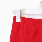 Комплект для девочки (блузка, шорты) MINAKU цвет красный, рост 92 - Фото 6