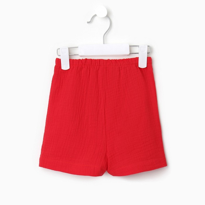 Комплект для девочки (блузка, шорты) MINAKU цвет красный, рост 152 - фото 1926636362