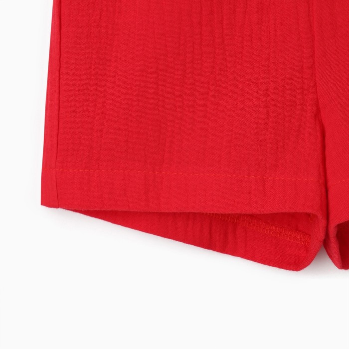 Комплект для девочки (блузка, шорты) MINAKU цвет красный, рост 152 - фото 1926636363