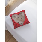 Наволочка декоративная «Сердце из роз», на молнии, размер 45х45 см - Фото 2