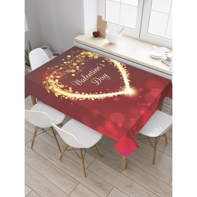 Скатерть на стол «Сияние сердца», прямоугольная, сатен, размер 120х145 см