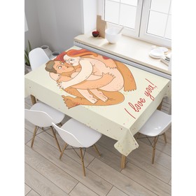 Скатерть на стол «Натуральная любовь», прямоугольная, сатен, размер 120х145 см