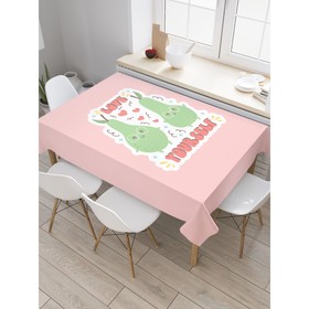 Скатерть на стол «Веселые груши», прямоугольная, сатен, размер 120х145 см