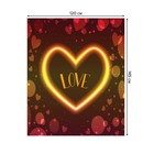 Скатерть на стол «Love», прямоугольная, сатен, размер 120х145 см - Фото 2