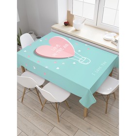 Скатерть на стол «Любовь в воздухе», прямоугольная, сатен, размер 145х180 см