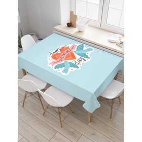 Скатерть на стол «Любовь и голуби», прямоугольная, сатен, размер 145х180 см