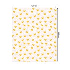 Скатерть на стол «Желтые сердечки», прямоугольная, оксфорд, размер 120х145 см - Фото 2