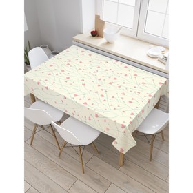 Скатерть на стол «Цветущая любовь», прямоугольная, оксфорд, размер 120х145 см