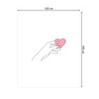 Скатерть на стол «Сердце в руках», прямоугольная, оксфорд, размер 120х145 см - Фото 2