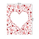 Скатерть на стол «Сердце из цветов», прямоугольная, оксфорд, размер 120х145 см - Фото 2