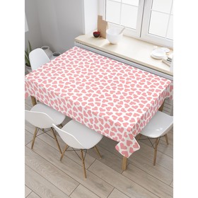 Скатерть на стол «Pink heart», прямоугольная, оксфорд, размер 145х180 см