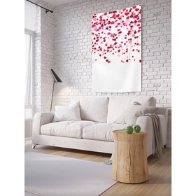 Декоративное панно с фотопечатью «Дождь из сердец», вертикальное, размер 100х150 см