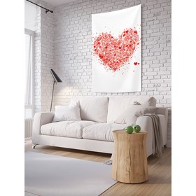 Декоративное панно с фотопечатью «Воздушное сердце», вертикальное, размер 100х150 см