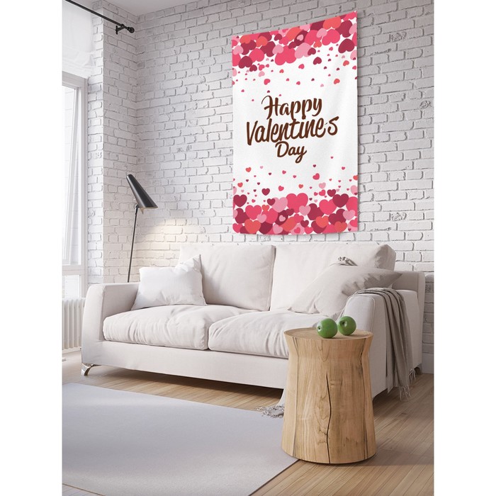 Декоративное панно с фотопечатью «День святого Валентина», вертикальное, размер 100х150 см